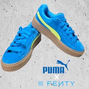 PUMA x Rihanna Fenty Creeper Phatty Suede Sneakers 399332-02 Blue Women's 8.5